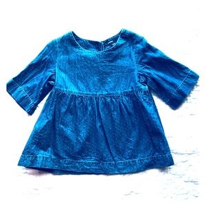 GAP chambray 3/4 sleeves top